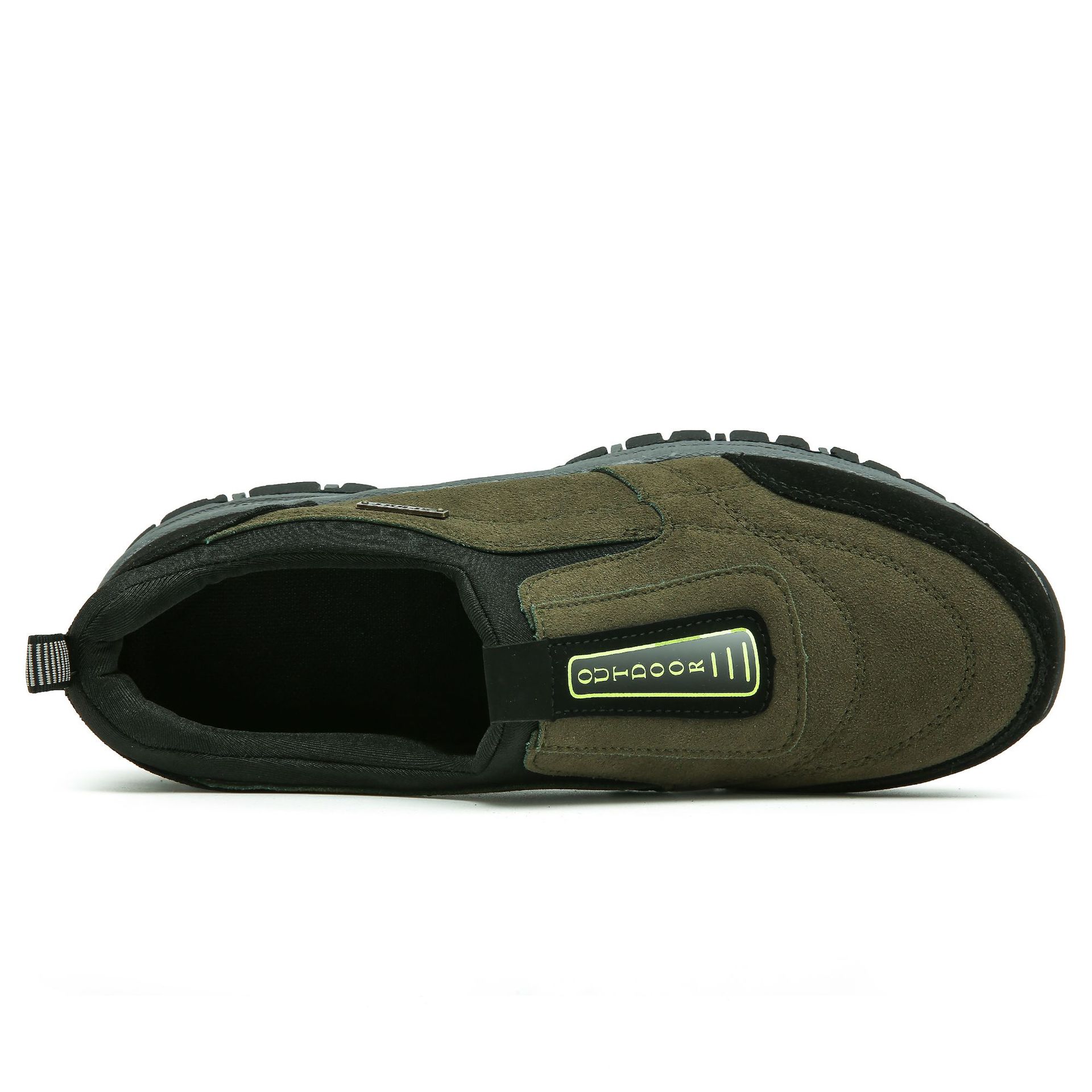Top-down view of the toe box